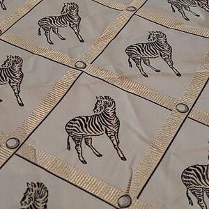 2 panels zebra upholstery fabric